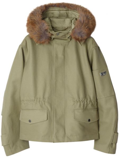 Bomuld parka Burberry grøn