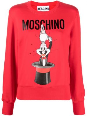 Raštuotas džemperis Moschino raudona