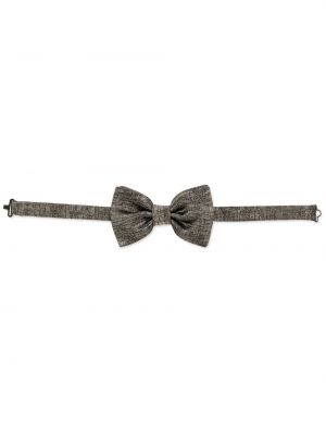 Žakárová hodvábna kravata s mašľou Dolce & Gabbana sivá