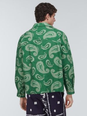 Pamučna košulja s paisley uzorkom Jacquemus zelena