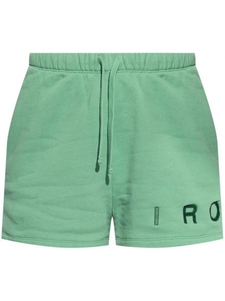 Broderet shorts Iro grøn