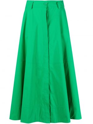 Bavlnená midi sukňa P.a.r.o.s.h. zelená