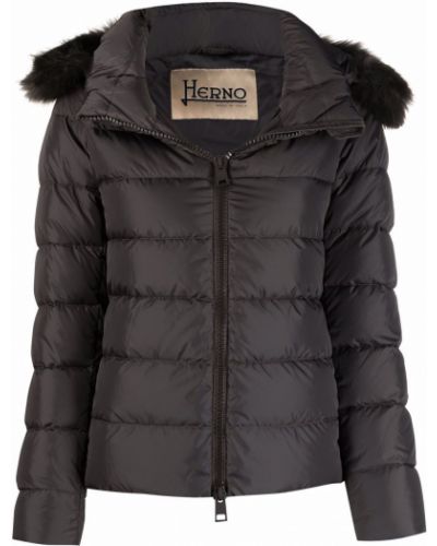 Chaqueta de plumas con cremallera Herno gris