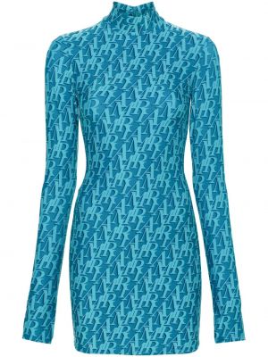 Mini haljina s printom Amiri plava