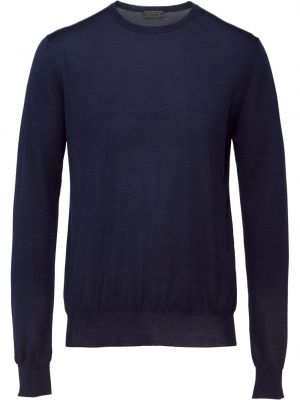 Pletený sveter Prada modrá