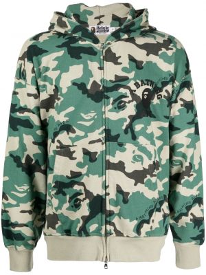 Hoodie con stampa camouflage A Bathing Ape® verde