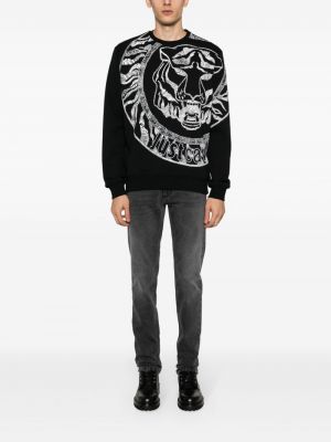 Sweatshirt aus baumwoll mit print mit tiger streifen Just Cavalli