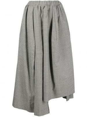 Kockovaná vlnená sukňa s potlačou Comme Des Garçons
