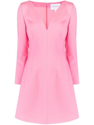 Μάλλινη φόρεμα Carolina Herrera ροζ
