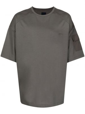 Bavlněné tričko s výšivkou Juun.j šedé