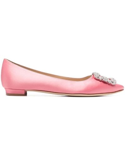 Spenne ballerinasko Manolo Blahnik rosa