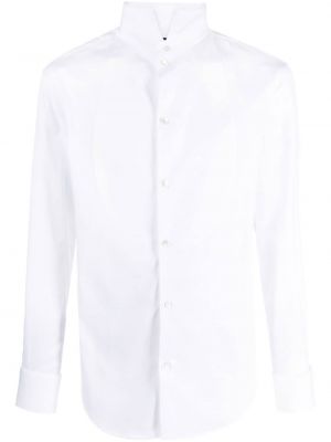 Памучна риза Emporio Armani бяло