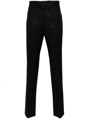 Pantaloni cu picior drept din jacard Versace negru