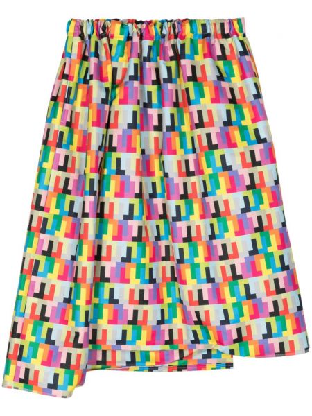 Asimetrična suknja s printom Comme Des Garçons ružičasta