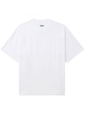 Βαμβακερή μπλούζα με κέντημα Izzue λευκό
