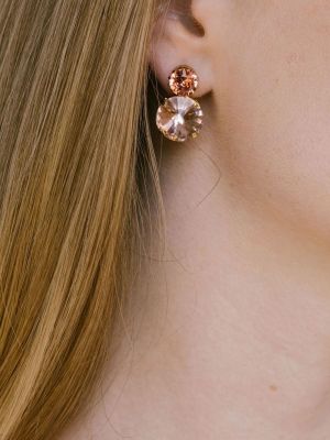 Boucles d'oreilles à boucle en cristal Jennifer Behr rose