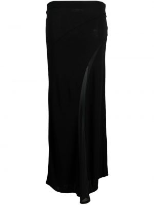 Fusta lunga drapată Calvin Klein negru