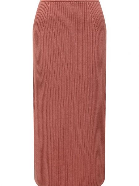 Шелковая льняная юбка Loro Piana розовая