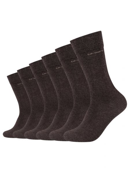 Меланжевые носки Camano коричневые