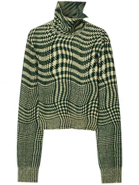 Пуловер Burberry зелено