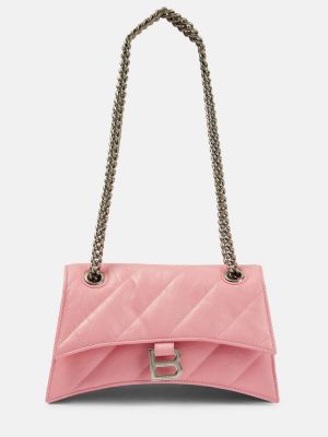 Lær mini bag Balenciaga rosa