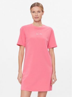 Haljina Armani Exchange ružičasta