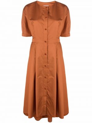 Пуховое расклешенное платье расклешенное 12 Storeez, оранжевый
