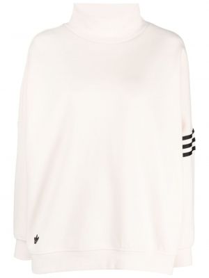 Fleecová mikina Adidas biela