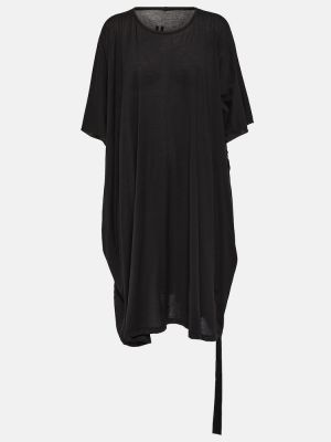 Pamučna midi haljina od jersey Rick Owens crna