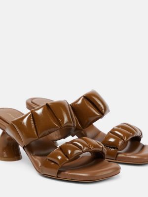 Kožené sandály Dries Van Noten hnědé