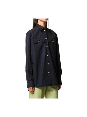 Blusa con botones de algodón Givenchy azul