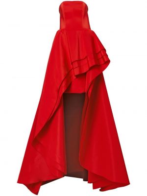 Cipzáras selyem magas derekú ruha Carolina Herrera - piros