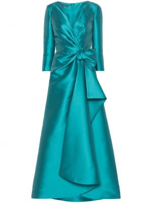 Večerní šaty s mašlí Alberta Ferretti modré