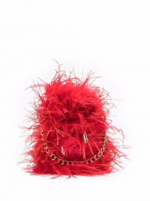 Шопинг чанта с пера Atu Body Couture червено
