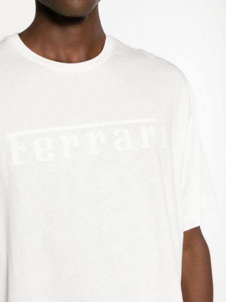 T-shirt Ferrari bianco