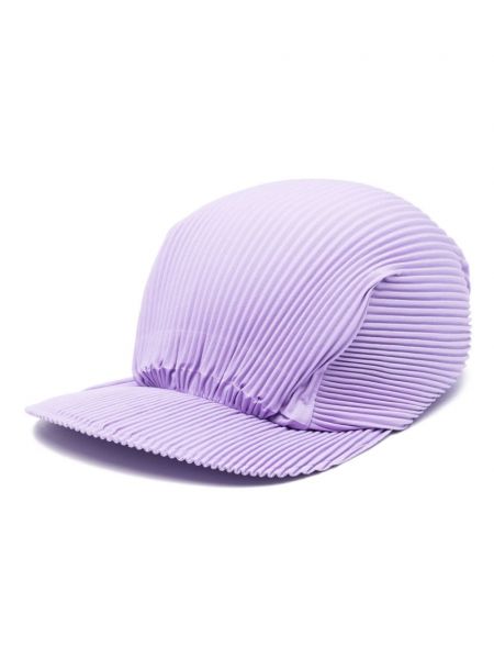 Laskostettu lippalakki Pleats Please Issey Miyake violetti