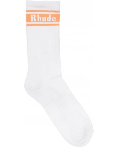Pruhované ponožky Rhude bílé