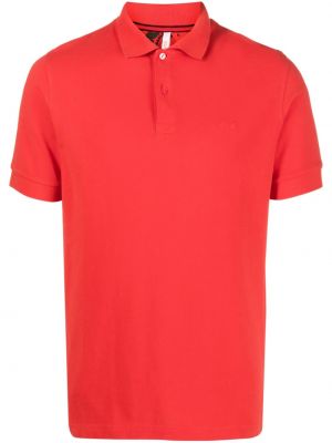 Tricou polo cu broderie din bumbac Sun 68 roșu