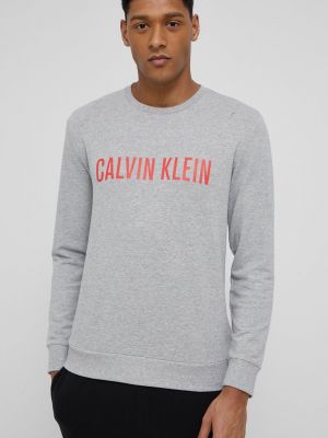Пижама с дълъг ръкав Calvin Klein Underwear сиво