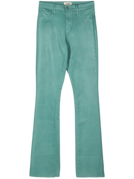 High waist stretch-jeans ausgestellt L'agence grün