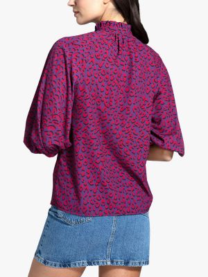 Леопардовая блузка с принтом Hotsquash фиолетовая
