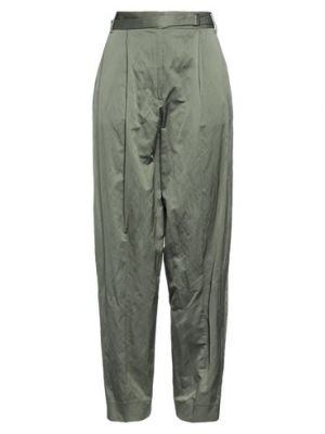 Pantalones de lino de viscosa Partow verde