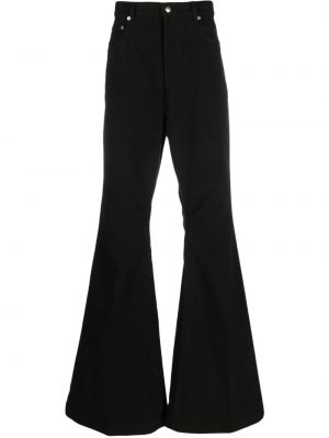 Памучни панталон с копчета Rick Owens черно