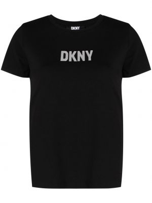 T-shirt con stampa Dkny nero