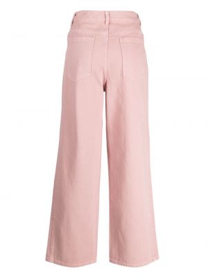 Laia lõikega teksapüksid B+ab roosa