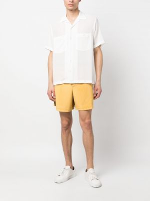 Samt shorts mit stickerei Pt Torino gelb