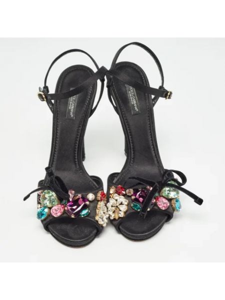 Sandalias de raso Dolce & Gabbana Pre-owned negro