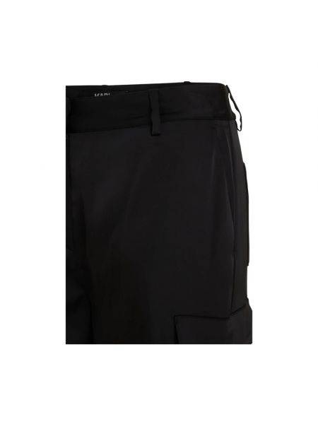 Pantalones cargo de raso Karl Lagerfeld negro