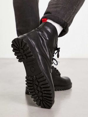 Кожаные ботинки на шнуровке из искусственной кожи Bolongaro Trevor черные