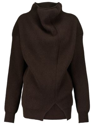 Sweter wełniany The Row - Brązowy